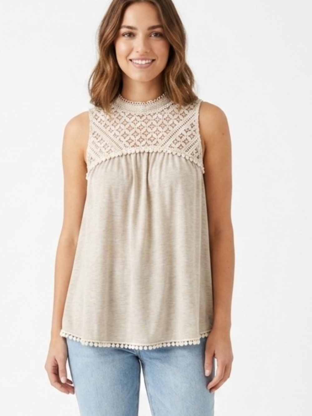 NWT Taylor & Sage Garden Party Crochet Lace Top XS